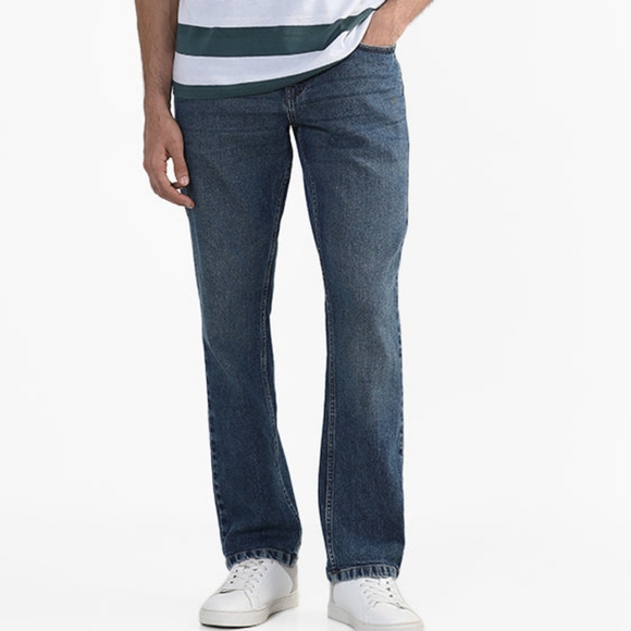 💐WES CASUAL Vintage Blue Denim Relaxed Fit in Medium Wash - Picture 3 of 15